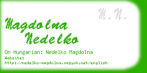 magdolna nedelko business card